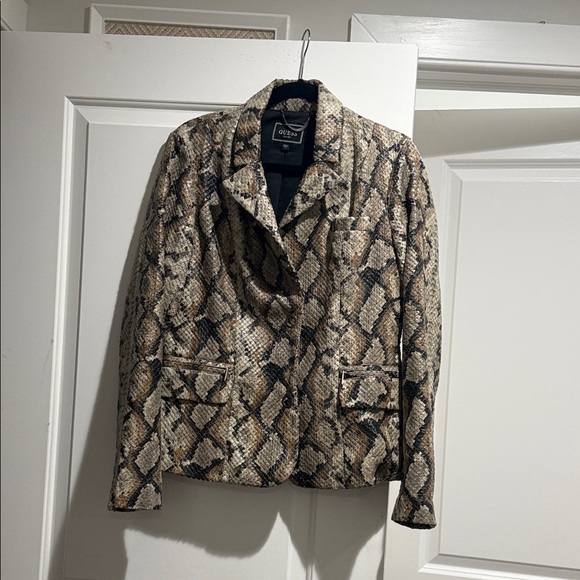Guess Brown and Black Snake Print Blazer - Picture 1 of 6